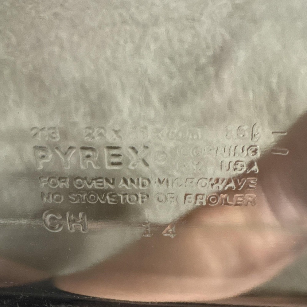 Vintage PYREX (all Caps) #213 Clear Glass Loaf Pan 1.5Qt 8.5x5x3" Bright & Clear - Picture 7 of 9